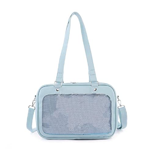 BCIOUS Süße Schultasche, Tragetasche, PU-Reisetasche, japanischer Stil, JK-Uniform, transparente Tasche, Umhängetasche, Kuriertasche, Handtasche, einfacher Reiserucksack von BCIOUS