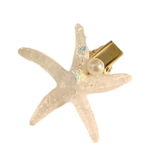 Haarspange in Form eines Seesterns/Muschels, leicht, für Damen und Mädchen, Strandurlaub, Haarstyling-Zubehör, Seestern-Muschel-Haarspange von BCIOUS