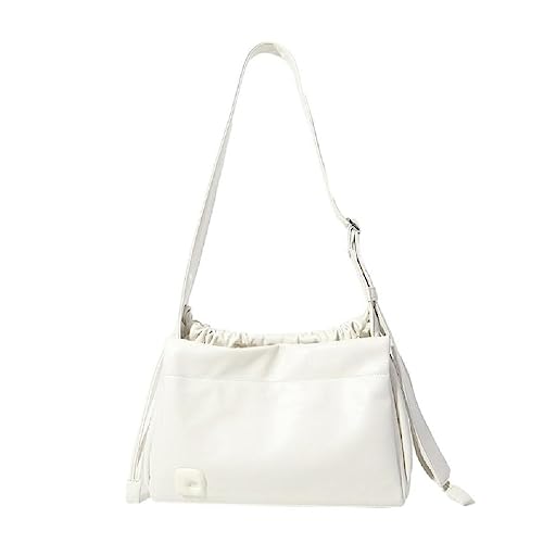 Modische Reisetasche, lässige Umhängetasche, große Kapazität, Crossbody-Tasche für Mädchen und Frauen, vielseitige PU-Tragetasche, Crossbody-Tasche, weiß von BCIOUS