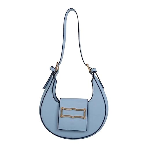 PU Achsel Schulter Geldbörse Kleine Umhängetasche für Frauen Mädchen Sommer Handtasche Luxus Handtasche Tasche 2022 Damen Tasche, blau von BCIOUS