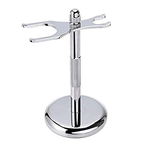Rasiermesser-Halter,. Rasiererhalter, praktischer, langlebiger Rasierpinselständer aus Legierung, modischer Rasierpinselhalter aus Edelstahl for Herren, Organizer-Set for Schnurrbartpinsel for Männer von BCJMKDX