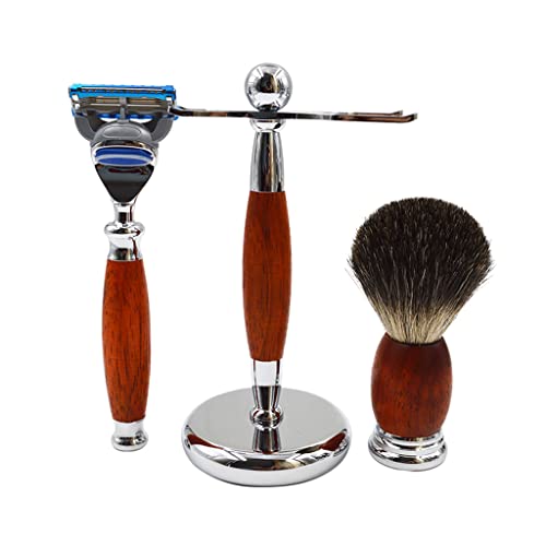 Rasiermesser-Halter,. Rasiererhalter, praktischer Rasierpinselständer for Herren, modische Haarentfernung, Reinigung, Rasierpinselhalter, Rasierpinsel-Set mit Metallgriff for Männer von BCJMKDX