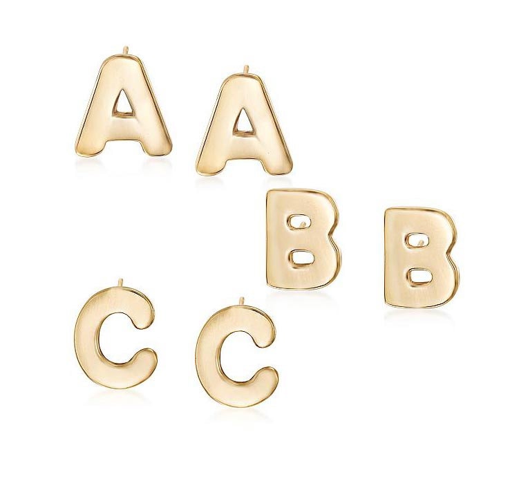 Gold Initial Ohrstecker, Alphabet Ohrring Post, 14K Vergoldet, Monogramm Ohrringe, Posts Gold Initial Ohrstecker, Alphabet Ohrring Post, 14K Vergoldet, Monogramm Ohrringe, Posts von BCJewelryNYC