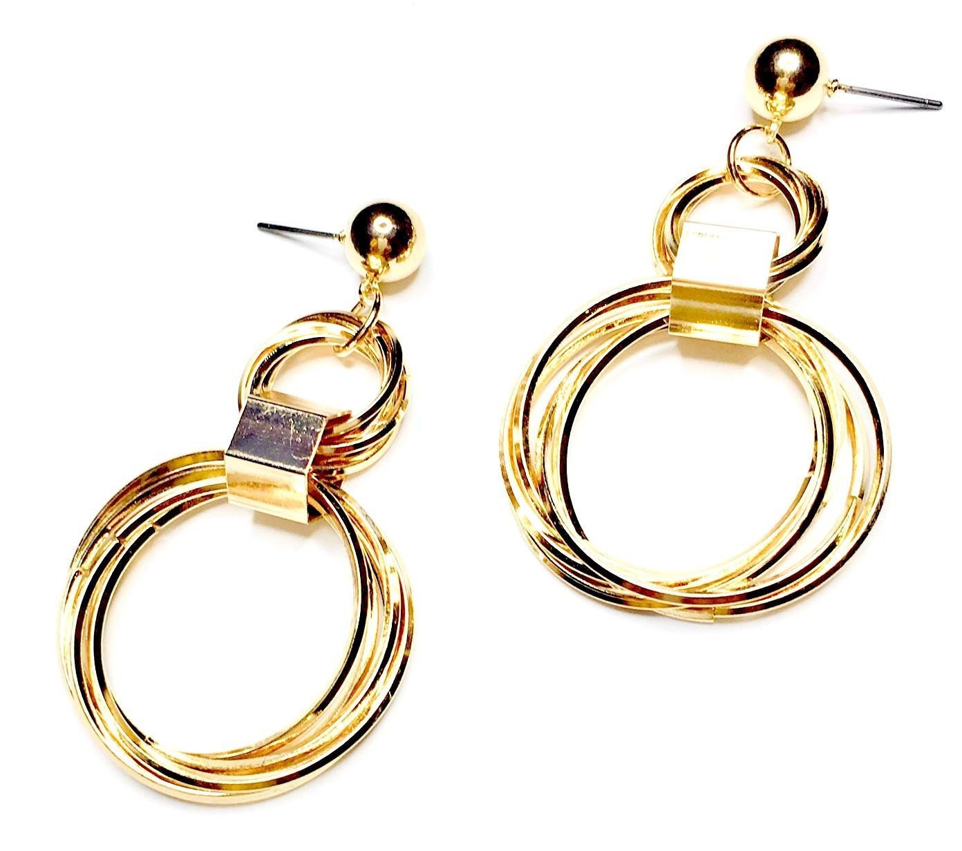Link Up Übergroße Ohrringe. Vergoldete Creolen. Jumbo Statement Link Up Übergroße Ohrringe. Vergoldete Creolen. Jumbo Statement von BCJewelryNYC