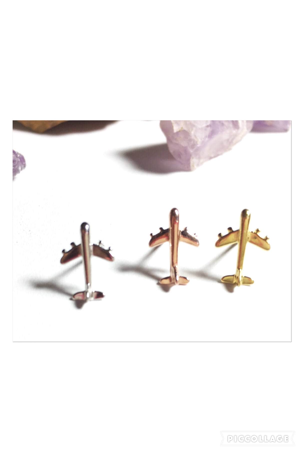 Mini Flugzeuge Ohrstecker. Silber Ohrstecker, Reise Vergoldet, Roségold, Zart Mini Flugzeuge Ohrstecker. Silber Ohrstecker, Reise Vergoldet, Roségold, Zart von BCJewelryNYC