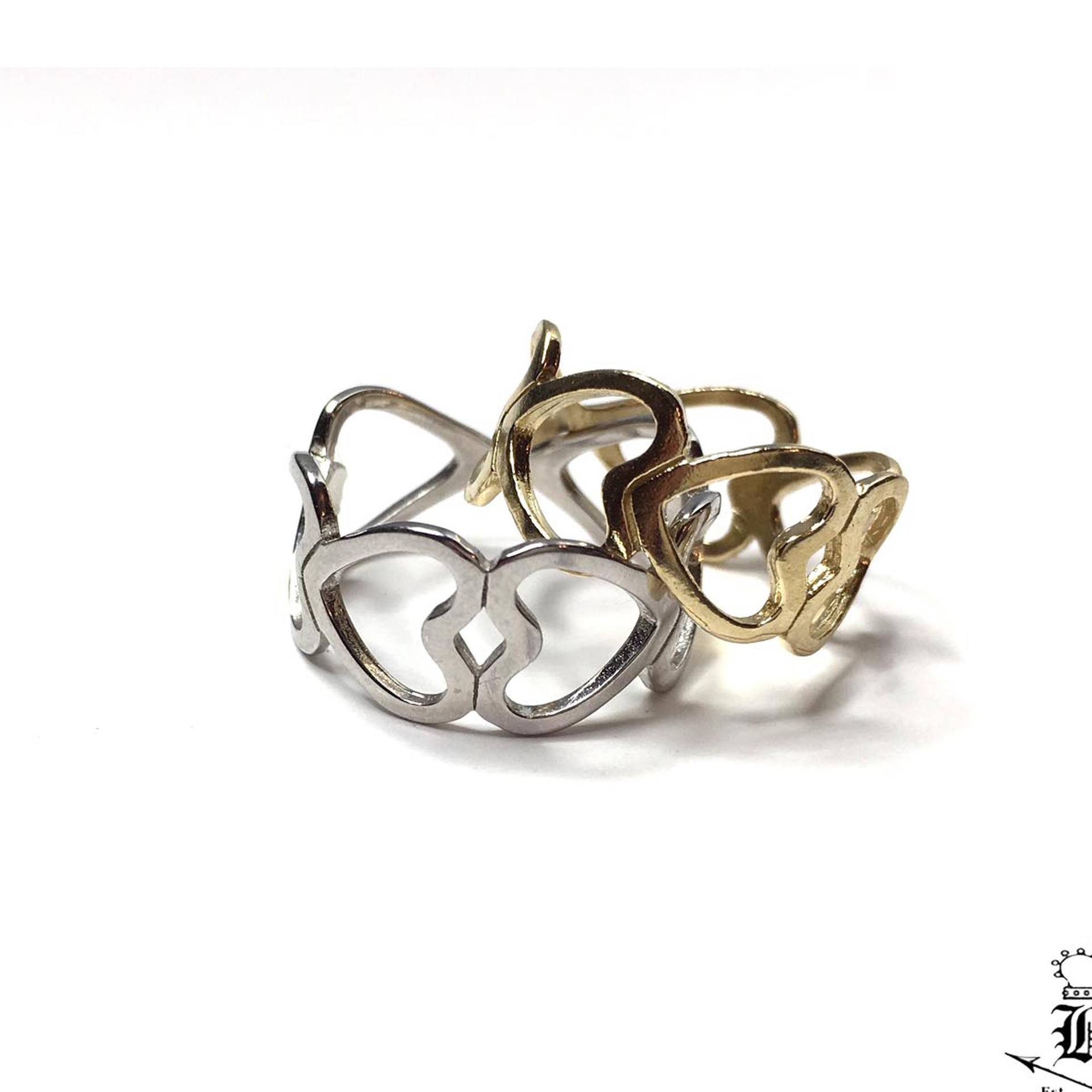 Offene Herzen Ring. Filigraner Sterling Silber. Stapelbar. Valentinstag Schmuck. Jubiläum Offene Herzen Ring. Filigraner Sterling Silber. Stapelbar. Valentinstag Schmuck. Jubiläum von BCJewelryNYC