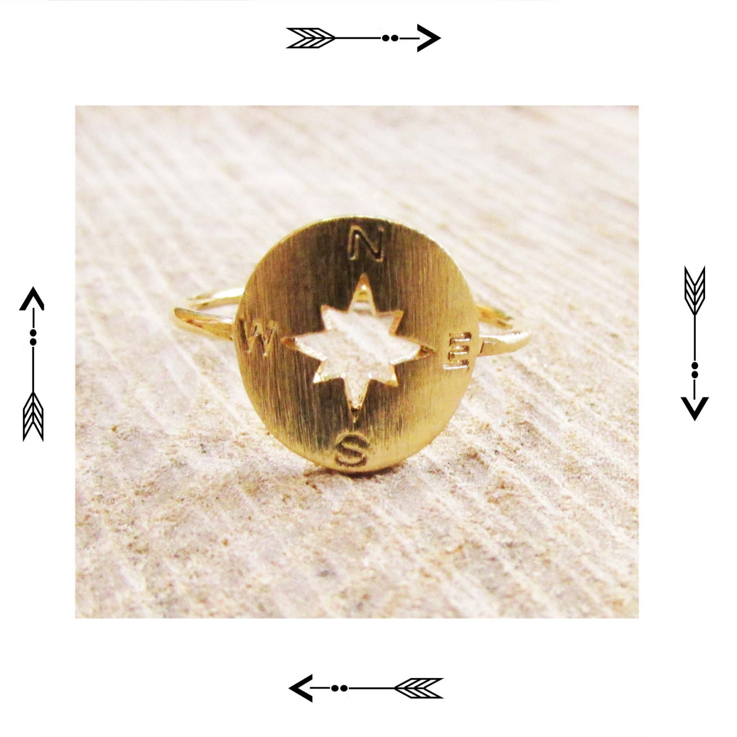 Original Kompass Ring. Filigraner Beste Freunde Original Kompass Ring. Filigraner Beste Freunde von BCJewelryNYC