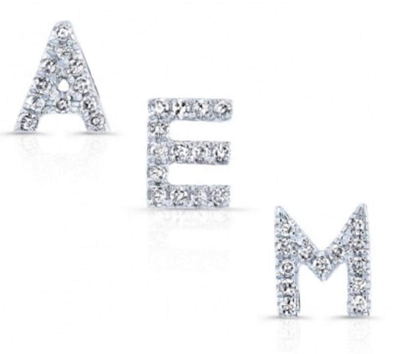 Silber Strass Initial Ohrstecker, Alphabet Ohrring Post, Versilbert, Monogramm Ohrringe, Beiträge Silber Strass Initial Ohrstecker, Alphabet Ohrring Post, Versilbert, Monogramm Ohrringe, Beiträge von BCJewelryNYC