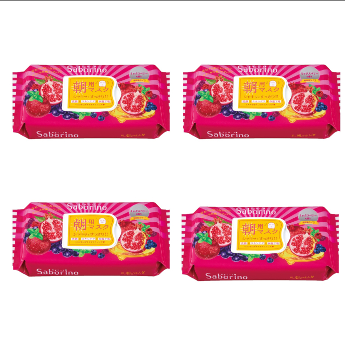 BCL - Saborino Morning Mask - Mixed Berries - 28pc (4ea) Set von BCL