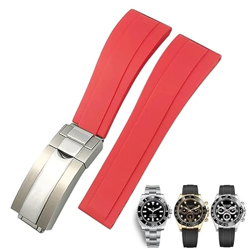 BCMCBV 20 mm Gummi-Uhrenarmband für Rolex Daytona Submariner GMT Yacht-Master Oysterflex Silikonband Faltschließe, 20mm SilverRose buck, Achat BCMCBV 20 mm Gummi-Uhrenarmband für Rolex Daytona Submariner GMT Yacht-Master Oysterflex Silikonband Faltschließe, 20mm SilverRose buck, Achat von BCMCBV