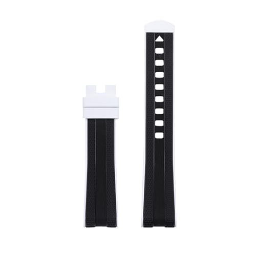 BCMCBV 20 mm zweifarbiges weiches Uhrenarmband aus Flüssigsilikon-Gummi für Omega-Armband für Seamaster 300 Armband mit gebogenem Ende, 20 mm BCMCBV 20 mm zweifarbiges weiches Uhrenarmband aus Flüssigsilikon-Gummi für Omega-Armband für Seamaster 300 Armband mit gebogenem Ende, 20 mm von BCMCBV