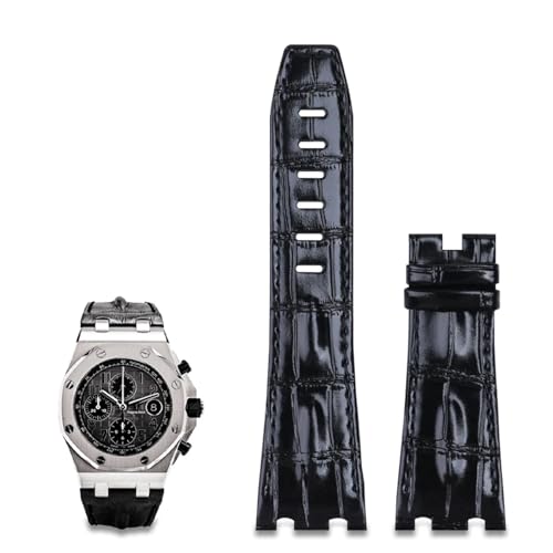 BCMCBV 28 mm importiertes Lederarmband für AP Audemars Piguet 42 mm für Royal Oak Offshore-Uhrenarmbandzubehör Dornschließe 15710/15703, With Rose Buckle, Achat von BCMCBV