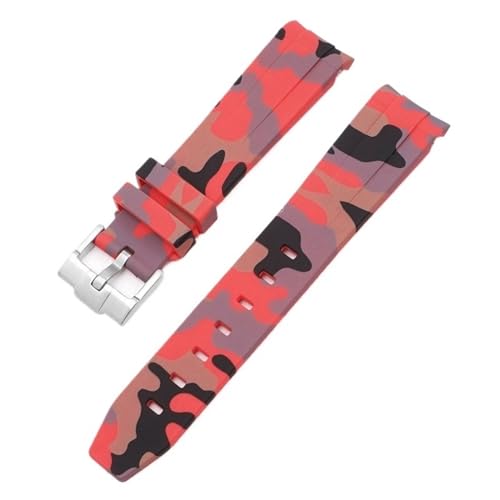 BCMCBV Camouflage-Armband für Omega für Swatch MoonSwatch, gebogenes Ende, Silikon-Gummi-Armband, für Herren und Damen, Sportuhrenarmband, Zubehör, 20 mm, 20 mm, Achat von BCMCBV