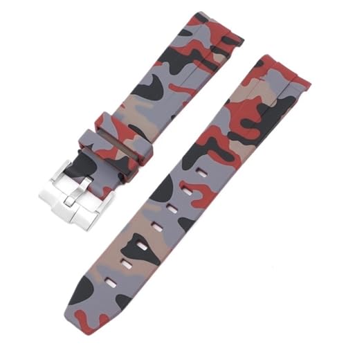 BCMCBV Camouflage-Armband für Omega für Swatch MoonSwatch, gebogenes Ende, Silikon-Gummi-Armband, für Herren und Damen, Sportuhrenarmband, Zubehör, 20 mm, 20 mm, Achat von BCMCBV