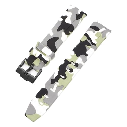 BCMCBV Camouflage-Armband für Omega für Swatch MoonSwatch, gebogenes Ende, Silikon-Gummi-Armband, für Herren und Damen, Sportuhrenarmband, Zubehör, 20 mm, 20 mm, Achat von BCMCBV