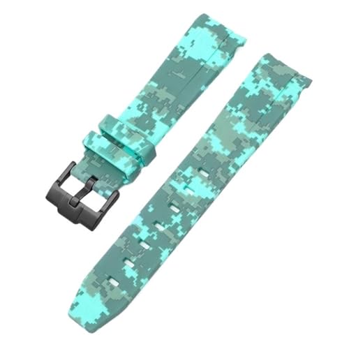 BCMCBV Camouflage-Armband für Omega für Swatch MoonSwatch, gebogenes Ende, Silikon-Gummi-Armband, für Herren und Damen, Sportuhrenarmband, Zubehör, 20 mm, 20 mm, Achat von BCMCBV