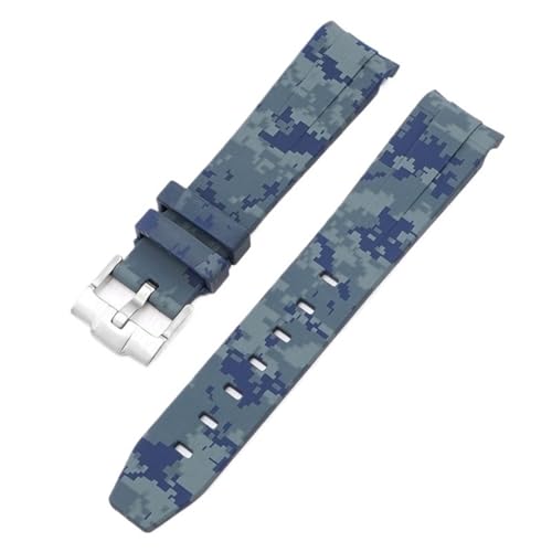 BCMCBV Camouflage-Armband für Omega für Swatch MoonSwatch, gebogenes Ende, Silikon-Gummi-Armband, für Herren und Damen, Sportuhrenarmband, Zubehör, 20 mm, 20 mm, Achat von BCMCBV