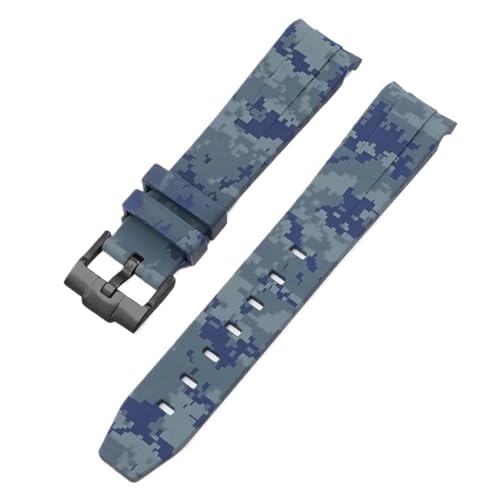 BCMCBV Camouflage-Armband für Omega für Swatch MoonSwatch, gebogenes Ende, Silikon-Gummi-Armband, für Herren und Damen, Sportuhrenarmband, Zubehör, 20 mm, 20 mm, Achat von BCMCBV