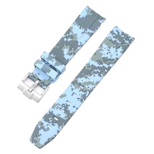 BCMCBV Camouflage-Armband für Omega für Swatch MoonSwatch, gebogenes Ende, Silikon-Gummi-Armband, für Herren und Damen, Sportuhrenarmband, Zubehör, 20 mm, 20 mm, Achat von BCMCBV