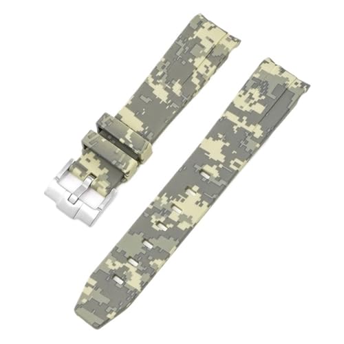 BCMCBV Camouflage-Armband für Omega für Swatch MoonSwatch, gebogenes Ende, Silikon-Gummi-Armband, für Herren und Damen, Sportuhrenarmband, Zubehör, 20 mm, 20 mm, Achat von BCMCBV