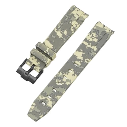 BCMCBV Camouflage-Armband für Omega für Swatch MoonSwatch, gebogenes Ende, Silikon-Gummi-Armband, für Herren und Damen, Sportuhrenarmband, Zubehör, 20 mm, 20 mm, Achat von BCMCBV