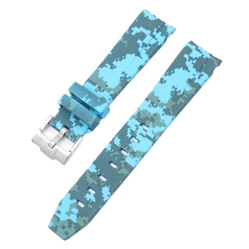 BCMCBV Camouflage-Armband für Omega für Swatch MoonSwatch, gebogenes Ende, Silikon-Gummi-Armband, für Herren und Damen, Sportuhrenarmband, Zubehör, 20 mm, 20 mm, Achat von BCMCBV