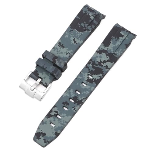 BCMCBV Camouflage-Armband für Omega für Swatch MoonSwatch, gebogenes Ende, Silikon-Gummi-Armband, für Herren und Damen, Sportuhrenarmband, Zubehör, 20 mm, 20 mm, Achat von BCMCBV