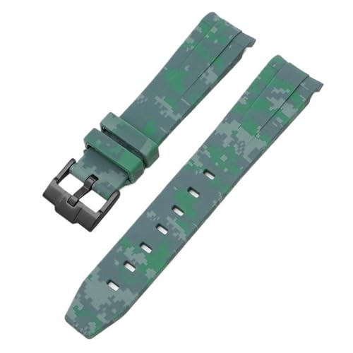 BCMCBV Camouflage-Armband für Omega für Swatch MoonSwatch, gebogenes Ende, Silikon-Gummi-Armband, für Herren und Damen, Sportuhrenarmband, Zubehör, 20 mm, 20 mm, Achat von BCMCBV