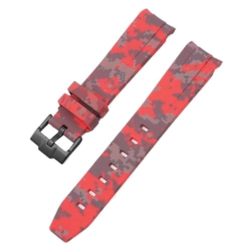 BCMCBV Camouflage-Armband für Omega für Swatch MoonSwatch, gebogenes Ende, Silikon-Gummi-Armband, für Herren und Damen, Sportuhrenarmband, Zubehör, 20 mm, 20 mm, Achat von BCMCBV