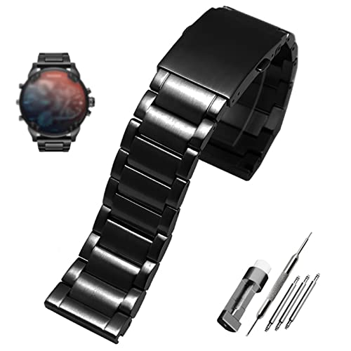 BCMCBV Edelstahl-Uhrenarmband 22 mm, 24 mm, 26 mm, 28 mm, massives Metallarmband für Diesel DZ7333, DZ4344, 24 mm, Achat von BCMCBV