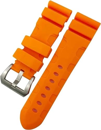 BCMCBV Gummi-Uhrenarmband, 24 mm, 26 mm, Silikon, passend für Panerai Submersible Luminor PAM, grün-blau, wasserdichtes Armband, 26 mm von BCMCBV