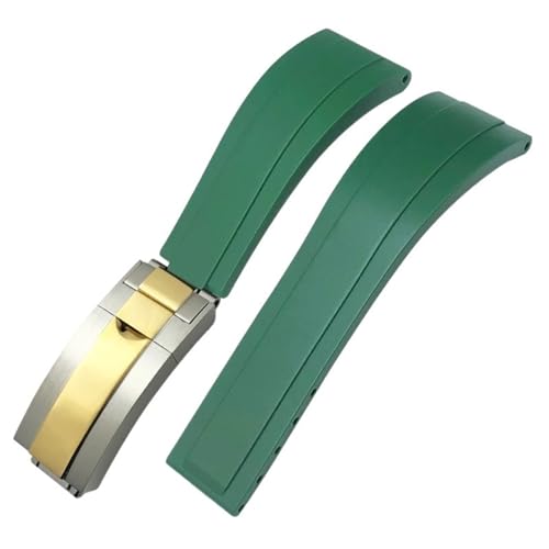 BCMCBV Uhrenarmband aus Naturkautschuk, 18 mm, 19 mm, 20 mm, 21 mm, für Rolex Submariner Daytona Yatch Master Oyester Datejust Silikon-Uhrenarmband, 20 mm, Achat von BCMCBV