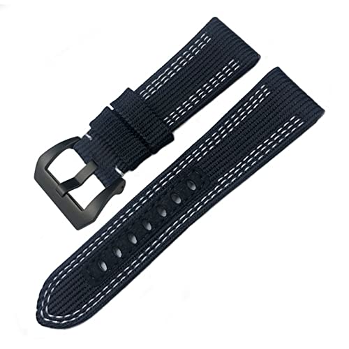 BCMCBV Uhrenarmband aus Nylongewebe, 24 mm, 26 mm, für Panerai Tauchleuchte PAM, Segeltuch, Leder, Sportarmband, Geschenkwerkzeuge, 26 mm, Achat von BCMCBV