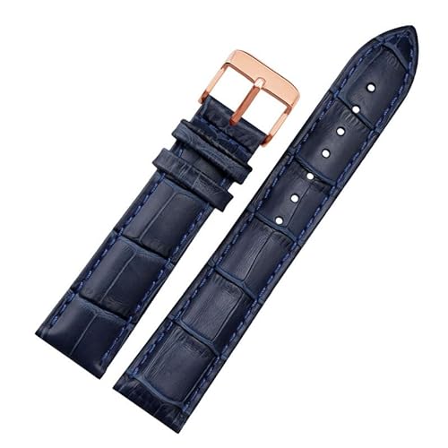 BCMCBV Uhrenarmband aus echtem Leder, für Damen und Herren, für Citizen Rossini, 12, 14, 16, 18, 19, 20, 21, 22, 23 mm, Blau, 16 mm, Achat von BCMCBV