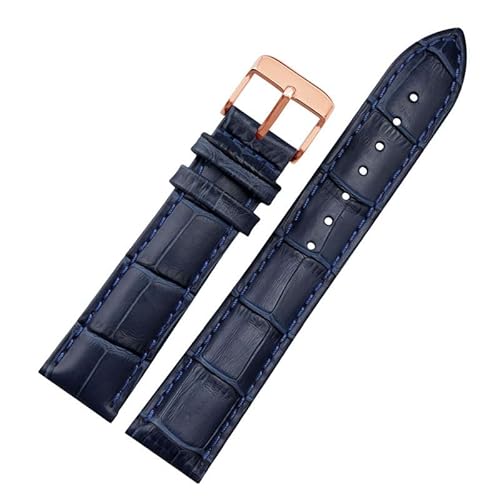 BCMCBV Uhrenarmband aus echtem Leder, für Damen und Herren, für Citizen Rossini, 12, 14, 16, 18, 19, 20, 21, 22, 23 mm, Blau, 19 mm, Achat von BCMCBV