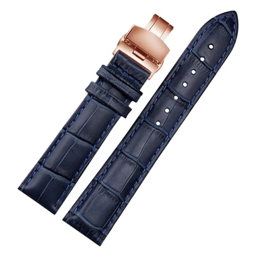 BCMCBV Uhrenarmband aus echtem Leder, für Damen und Herren, für Citizen Rossini, 12, 14, 16, 18, 19, 20, 21, 22, 23 mm, Blau, 19 mm, Achat von BCMCBV