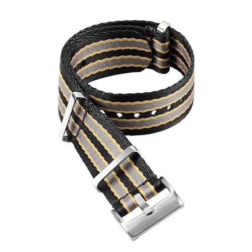 BCMCBV Uhrenarmband aus hochdichtem Nylon für Omega 007 für Seamaster 300, 20 mm, Canvas-Uhrenarmband für Rolex, Militär, Sportarmband, Tudor-Armband, 21 mm von BCMCBV