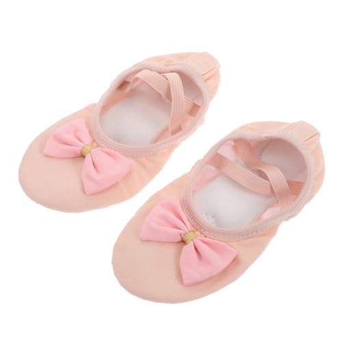 BCOATH 1 Paar Mädchen Ballett Praxis Schuh Weiche Hausschuhe Für Kinder Tanzen Yoga Bequeme Schuhe Für Junge Tänzer Mädchen Ballett Schuh von BCOATH