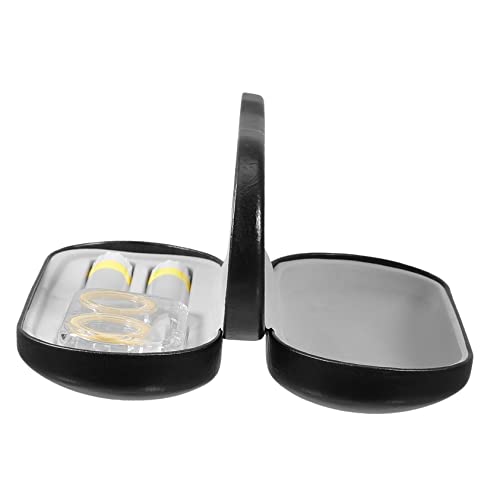 BCOATH 2-in-1-pu-brillenetui Für Mehrere Brillen Auslaufsichere Doppellagige Linsenbox Brillenhalter Riemenetui Tragbarer Linsen-Organizer Pinzette von BCOATH