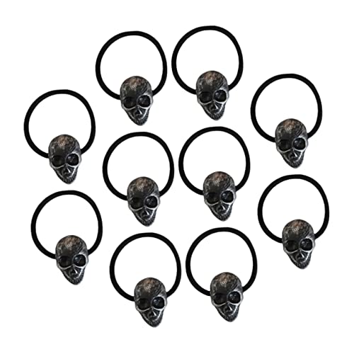 BCOATH 10Stücke Haargummis Elastische Pferdeschwanzhalter für Frauen und Mädchen Gothic Haaraccessoire für Partys und Halloween Haarschmuck im Punk Stil von BCOATH