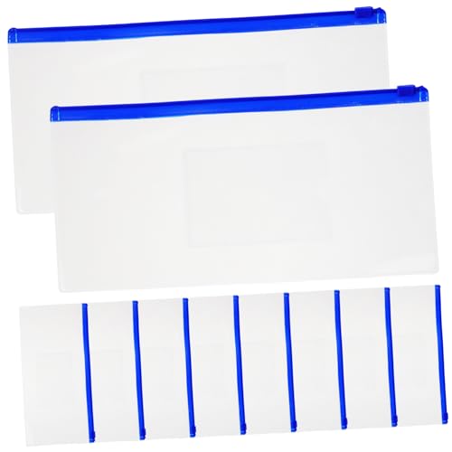 BCOATH 10stücke Pack Transparente Stifttaschen Aus Aufbewahrungstaschen Für Schreibwaren Durchsichtige Dokumententaschen Mit Reißverschluss Zur Stiftaufbewahrung von BCOATH