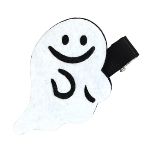 BCOATH 12 Stück Teiliges Halloween Haarspangen mit Geist Motiv Stil Cartoon Haarklammern für Mädchen Schwarz Kinderfreundlich Sicher Leicht und Festlich für Partyzubehör von BCOATH