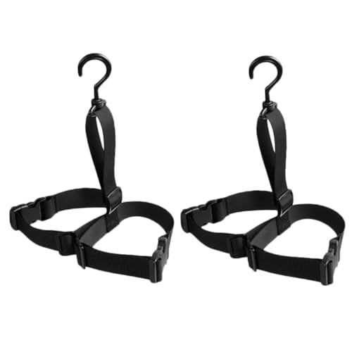 BCOATH 2 Sätze Verstellbarer Wathosen Stiefelhalter mit Robustem Polyesterband und Drehhaken für Angelstiefel und Wathosen Einstellbar zum Trocknen und Lagern im Außenbereich von BCOATH