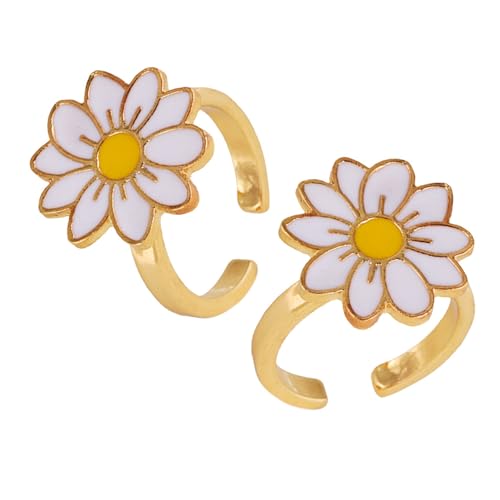 BCOATH 2 Stück Rotierender Fidget ringe zur Stress Angstlinderung Leichter Zappelring für Damen und Komfortabler Schmuck mit Hochwertiger Verarbeitung Geschenk für Alltag und Bühne von BCOATH