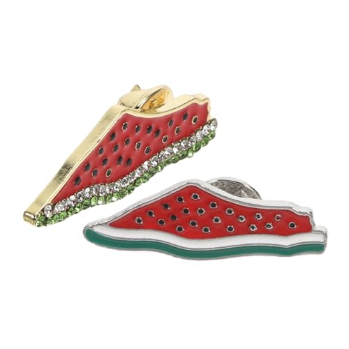 BCOATH 2 Stück Wassermelonen Emaille Pins Versatile Brosche im Fruchtdesign für Taschen und Hüte für Partys und Alltag Handgefertigt und Langlebig von BCOATH