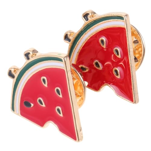 BCOATH 2 Stück Wassermelonen broschen aus Langlebiger Legierung Modische Anstecknadeln für Cardigans Schals und Umhänge Leichtes Design Geschenk für Freunde und Familie von BCOATH