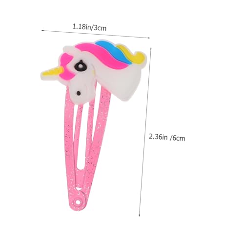 BCOATH 20 Stück Teiliges Mädchen Haarspangen mit Niedlichen Cartoon Einhorn Motiven Bunte Haarklammern für Kleinkinder Sicherer Halt Leichter Haarschmuck für Alltag Geburtstag und von BCOATH