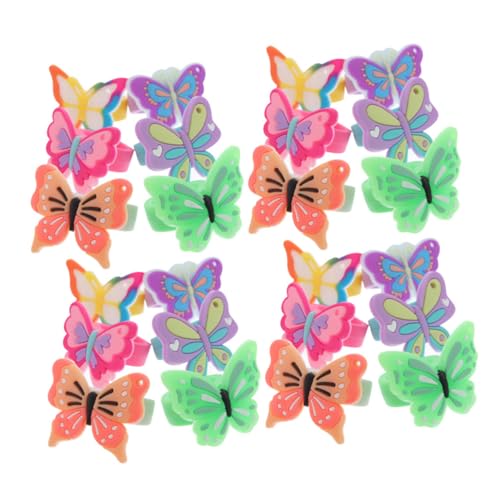 BCOATH 24 Stück Teiliges Schmetterling motiv Bunte Verstellbare Schmuckringe für Mädchen Kindergeburtstag Party Zubehör für Junge Mädchen von BCOATH