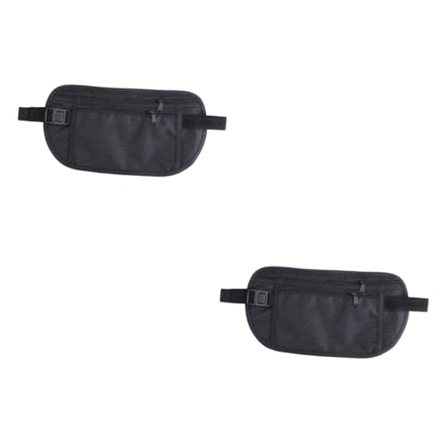 BCOATH 2St handyhalter Übungsgürtel Hüfttasche Oxford-Gürteltasche Wandergürteltasche Bauchtasche Handy aufsteller Handy Halter telefonständer travel Wallet Geldgürtel Laufgürtel Black von BCOATH