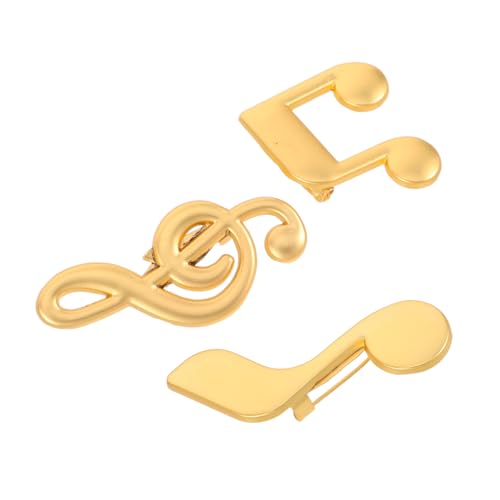 BCOATH 3 Stück Musikalische Noten Anstecknadel Teiliges für Herren Modische Metallbrosche für Anzug Jacke Hemd Stilvolle Koreanische Design Broschennadeln Vielseitiger Schmuck für von BCOATH